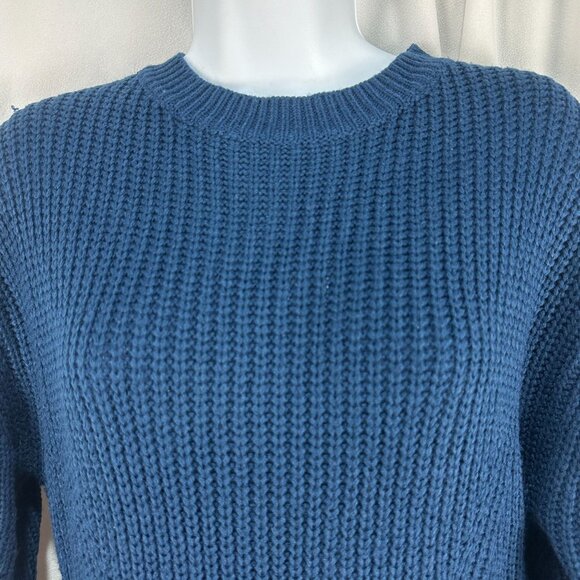 Emery Rose Womens Ribbed Knit Long Sleeve Dress Size Medium Blue - Picture 2 of 6